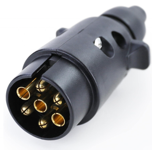 OEM Factory Sales 7 Pin/Way Trailer Plug Cable Wire Harness Trailer Connector 12V European Style Round Adapter