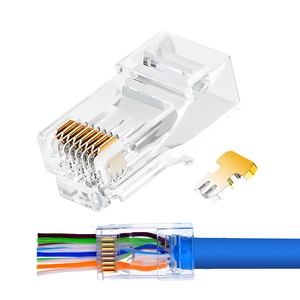 Plug 8P8C RJ45 Crystal Head Connector DIMUD Brand Unshielded Super Six-Class CAT6E Pure Copper Temperature Range -40~+120