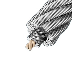 High Carbon Steel Coated Non-Alloy Wire Rope 35W*7 Shaped Strand Cable 10/11/12/13/14/16mm Crushing Resistant Drilling Rig Crane