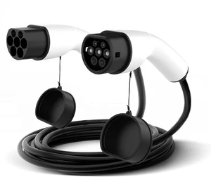 Type2 to GBT Spiral EV Charging Cable 5M 1P/3P 32A 7KW/22KW Type 2 GB/T Coiled Cord for Public AC Charging Station