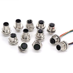 Linconn M12 IP67 Circular Waterproof Plug Connector Kit 3/4/5 Pin Male Female Plugs Industrial Sensors Cable Connector