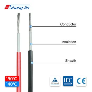 H1z2z2-k Low Voltage Solar Pv Cable Dc1500v Ip67 Rated Tinned Copper Conductor Uv Resistant Flame Retardant Xlpe Insulation