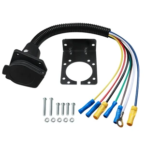 Trailer Harness 7-pin RV Socket Connection Cable Multifunctional Car Truck Rear Extension Plug Power Cord Kebaolong P1-4