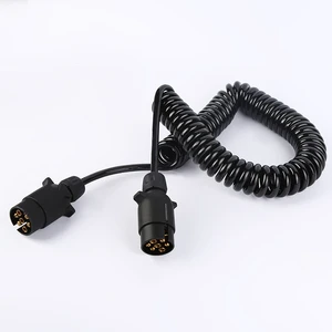 Electrical Trailer and Truck Spiral Spring Cables with 7 Pin Plugs for Other Brake Systems