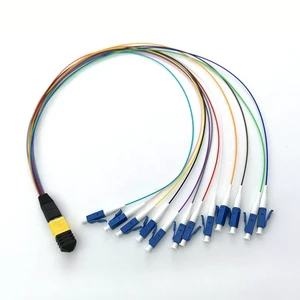 Fiber Optic MPO MTP To 12 X Lc Fanout Patch Cord Cable Singlemode Hardness 12 Fiber Cable For FTTX