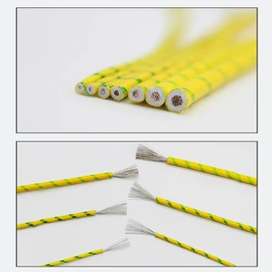 High Temperature Resistant Solid Fiberglass Braided Silicone Rubber Wire 600V Heating Equipment Wiring Cable OEM