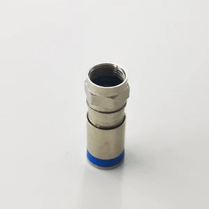 75ohm Antenna Wire Electrical Waterproof Rf Coaxial F Type Male Compression Connector for RG6 Cable
