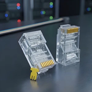 OEM RJ45 Connector Cat5e Cat6 8P8C Modular Plug Gold Plated Unshielded for High Speed Internet