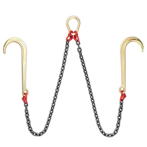 DHR6006 Heavy-Duty 70/43 Zinc Finish Alloy Steel Welded Chain Standard Drag Chain With Grab Hook For Car Trailer Towing Truck