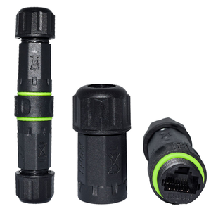 RJ45 Waterproof Connector IP68 CAT6 STP Coupler, Outdoor CCTV Ethernet Female Jack Industrial Marine Network Adapter