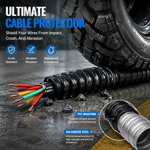 Waterproof Flexible Steel Conduit PVC Jacket for Petrochemical Plant Electrical Wiring, Custom Size OEM