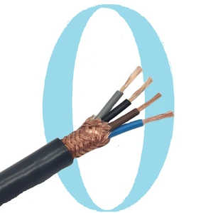 MultiCore Control Rvvp TC Braid Shielded Cable 4x1.0mm² 300V PVC Flexible EMI Protection Wire for Security Systems Communication