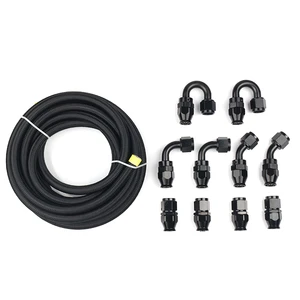AN3 AN4 AN6 AN8 AN10 AN12 New Nylon Braided Leak Proof Corrosion Resistant Universal 3-6m Length Fuel Line Hose Assembly