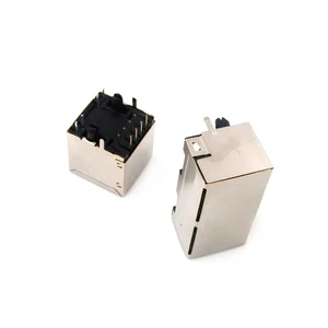 RJ45 Female Male PCB Connector Shield RJ-45 8p8c Plug Cat5e Cat7 Cat6 Cat6a Cat8 Jack Ethernet RJ45 Socket Connector