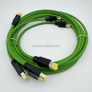 Industrial 4.0 EtherCAT Profinet EtherNet M12 X Coded 8pin D Code 4pin to RJ45 Cat6a Cat5e Camera PUR PVC Flexible Drag Cable