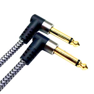 Guitar Patch Cables 6-Inch 6.35MM Effects Pedal Board Cord,1/4 Right-Angle Nylon Braided Instrument Audio Cable
