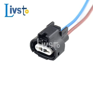 7283-1224-30 2 Pin Cable Wiring Harness Pure Copper Conductor Rubber Car Housing Auto Air Intake Temperature Sensor Socket