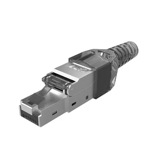 Stp Tool-less Rj45 Connector Tool-free Shielded Cat6a Cat7 Field Connection Modular Plug