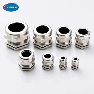 Versatile Long Thread Panel Mount Joint For Renewable Energy Power System Nickel Plated Brass Sealing Gland