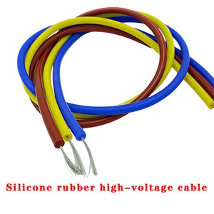 Silicone Rubber DC High-voltage Cable 5KV/10KV/15KV/20KV/30V High-temperature Ignition Line Motor Lead Wire