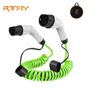 7KW 22KW Type 2 to Type 2 Spiral EV Charging Cable 32A 16A 5M Type 2 to Type 2 EV Cable