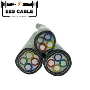 Aluminum XLPE STA PVC Armored Power Cable 4x4AWG 4x2AWG Underground Use YJLV NA2XY