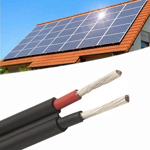 HOTION Outdoor Industrial Solar Cable Double Parallel 2Core Tinned Copper Medium Voltage 1.8kV for Durability DC PV Construction