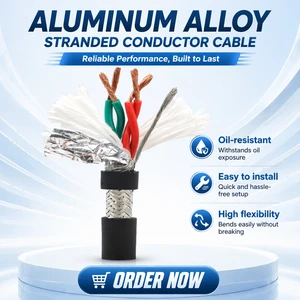 Torsion Resistant High Flexible Drag Chain Cable Class 6 Tinned Copper Shielding for 3D Robotic Arm Motion