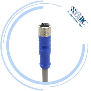 Low Smoke Zero Halogen M12 5 Pin Cable B Code with Plastic Compliant with Strict Safety Standards for Marine