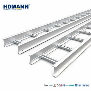 Hdmann Lightweight Aluminum Alloy Cable Tray System Aluminium Cable Ladder for Solar Power Renewable Energy Cable Routing