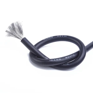 4 6 8 10 12 14 18 Awg Coated Soft Insulated Flexible High Voltage Electrical Rubber Silicon Silicone Heating Wire Harness Cable