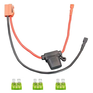 12Volt Wiring Harness Connector Replacement Wire Red 2 Pin Thread Harness Cable Power Cord