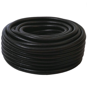 25mm Black PVC Corrugated Tube Sheath Electric Cable Collapsible Self-Extinguishing Conduit Length In Meters