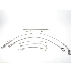 Wholesale Stainless Steel 7X7 7X19 Cable Wire Rope Loop End Security Cable Kits Safety Cable With Fittings