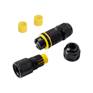 M682B IP68 M16 Waterproof Cable Gland Connector 2P 3P Screw Lock Nylon Electrical Wire for Solar LED Lighting Systems