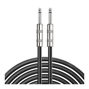 Wholesale Coaxial Audio Guitar Cable TS 6.35MM Mono Jack PVC Braid for Microphone Various Lengths 1M 2M 3M 5M 8M 10M 12M 15M 20M