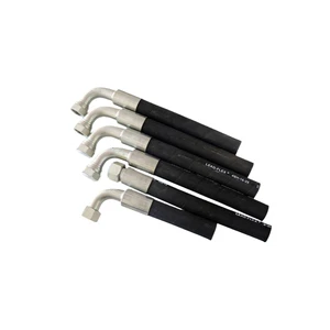 Rubber Fabric Covered Steel Wire Braided High Pressure Hydraulic Hose Oil Resistant Heat Resistant Customizable Cutting Jingwang
