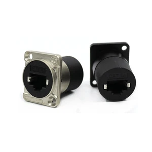 IP68 Waterproof RJ45 Connector With RJ45 Bulkhead Jack Socket to Ethernet Cable