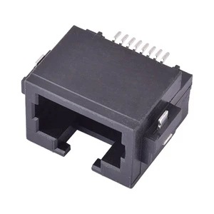 RJ45 Connector All Plastic Sinking 1 Port TAB up Gold Plating Surface Mount PCB RJ45 Jack