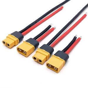 XT Customized XT60 XT90 12V Tinned Copper Conductor Automotive Power Cable with Back Cover IP67 Silicone Jacket