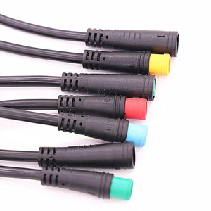 M8 2-Core to 6-Core Waterproof Aviation Plug Cable with Male Female Connector 3P & 6P Pins Copper Contact Material