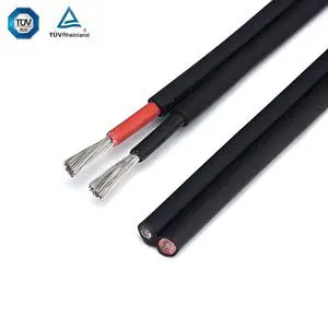 Guoning Factory TUV CE Twin Core XLPO Insulated Stranded Solar Cable 2.5mm 4mm 6mm DC Solar Cable Power Wire for Solar Panels