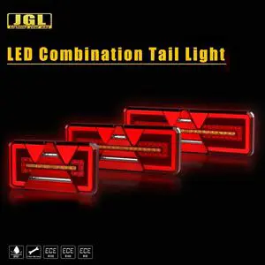 12-24V Trailer LED Combination Tail Lights Modification Accessories Turn Signal Light and Brake Light for RVs Trailer