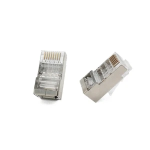 Male Gold Plated (FU) RJ45 Plug 8pin 8P8C Cat6 Shielded FTP Network Connector Made in China