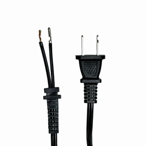 American Standard 2-pin Rubber Cable Wire WN201 2 Prong Plug As IEC Female End 1 Meter Home Appliance Power Tool Cord