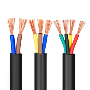 Multi Conductor Flexible Cable RVV 2 3 4 Core 0.5 0.75 1 1.5 2.5 4 6 MM Electrical Cable Wire Power Cable Flexible Rvv