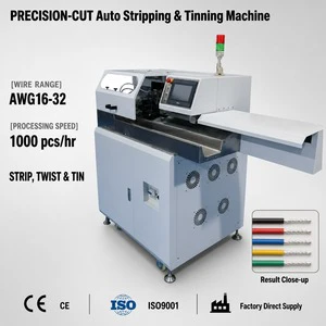 Custom OEM Fully Automatic Computerized Wire Stripping and Tinning Machine for Industrial Wire Harness Processing
