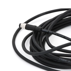 KRONZ M8 Pre-assembled Cable Connector with 2 Meter PVC 4 Pin Unshielded Straight Male Pre-molded Circular Connector