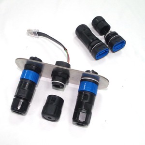 HD IP68 Waterproof RJ45 WIFI Ethernet Cable Connectors with Male/Female PA Housing