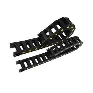 YC Brand Machine Tool Nylon Reinforced Slot Chain Plastic Bridge Crawler Flexible Cable Guide for 5 Series Bearing